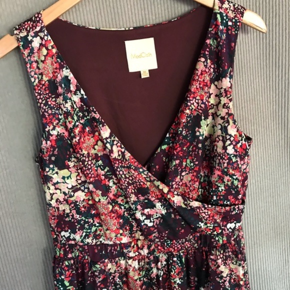 MODCLOTH floral faux wrap midi dress mimi romantic mod cloth medium flirty girly - Picture 3 of 16